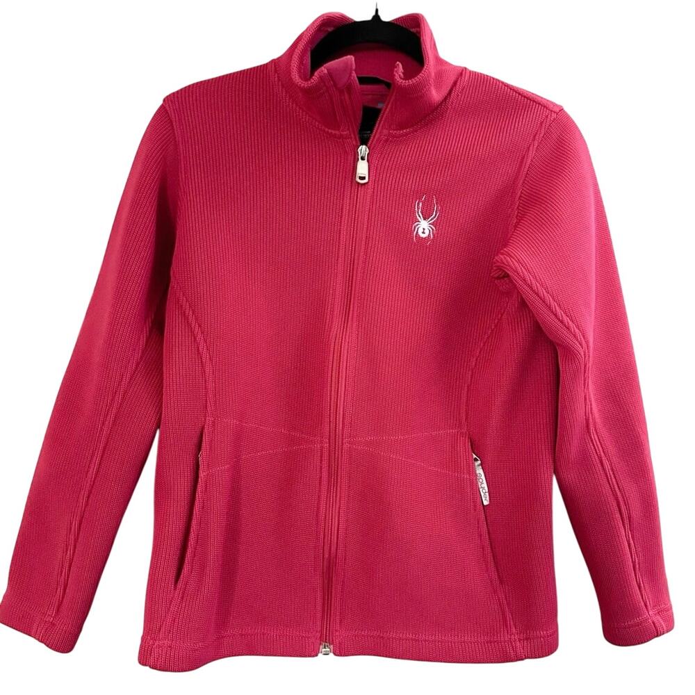 SPYDER Endure Hot Pink Mock Neck Fleece Lined Full Zip Jacket Women’s Sz Large
